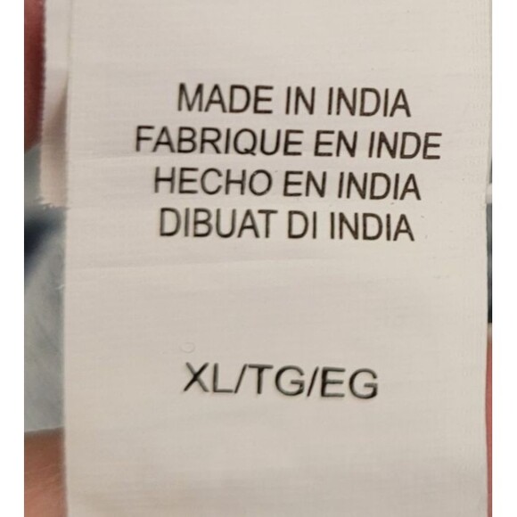 LUCKY BRAND Floral Shirt XL Blue Purple Gray Linen Blend Long Sleeve V-Neck Boho - Picture 3 of 8